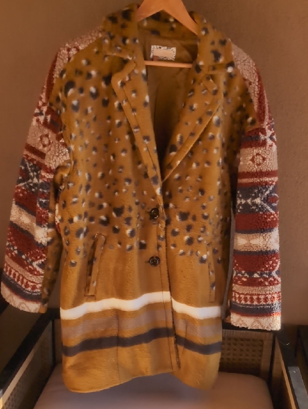 Pilcro Anthropologie Faux Fur Contrast Jacket - Picture 7 of 9